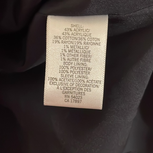 Banana Republic ladies jacket. Black/ white/ shimmer. Good condition. - Picture 13 of 13